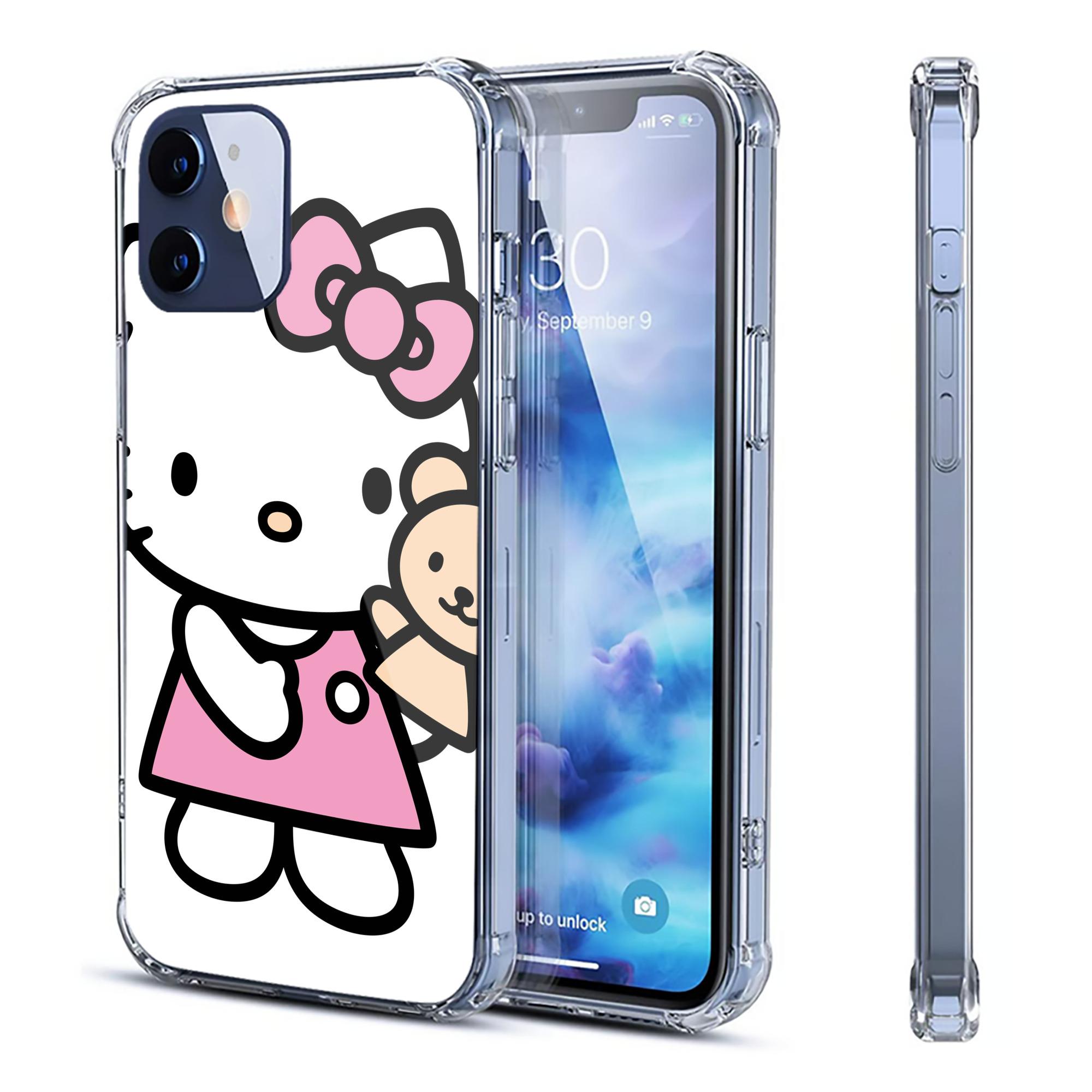 （画像用） Hello Kitty ハローキティ 【iPhone 12シリーズ対応】透明スマホケース（クリアソフトケース）